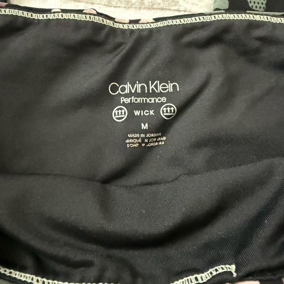 💪🏻 Calvin Klein Animal Print Black/Mauve/Green Leggings Medium - Picture 4 of 4